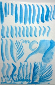 A4 watercolour NOT 300g Phthalo blue, sable 10